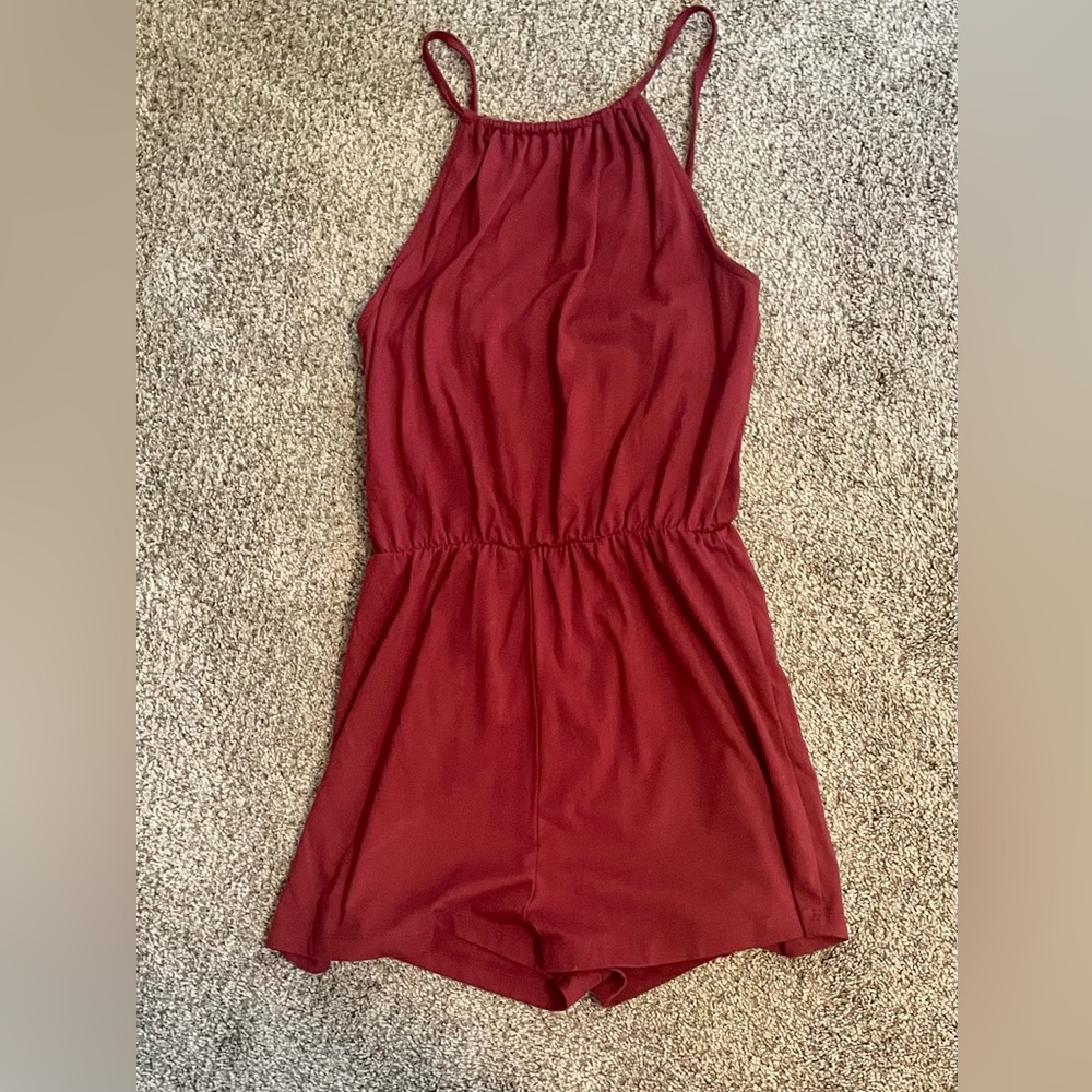 Maroon Romper